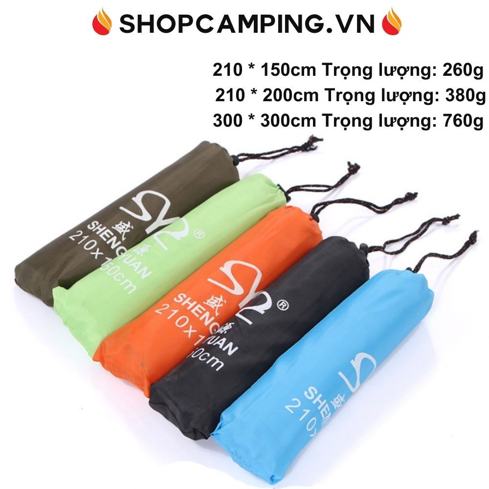 Tấm bạt lót đáy lều cắm trại chống thấm, chống bẩn, rách cho lều, tấm lót cắm trại dã ngoại