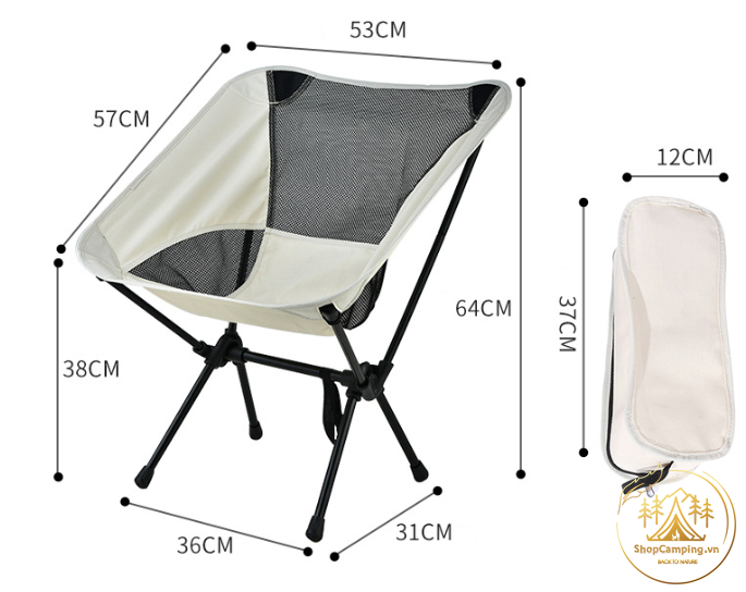 Ghế thư giãn gấp gọn khung thép chịu lực, ghế câu cá, cắm trại, du lịch, dã ngoại