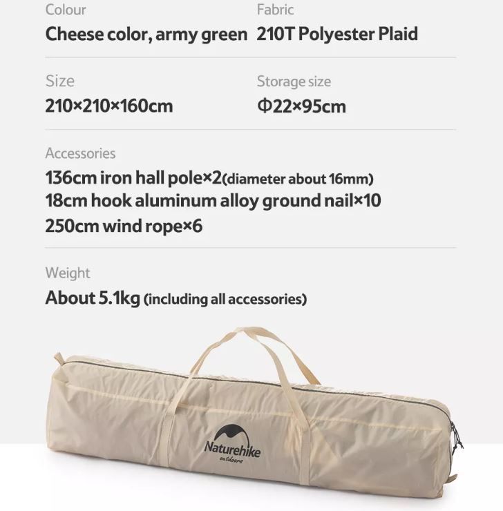 Lều Glamping tự bung Naturehike NH21ZP010