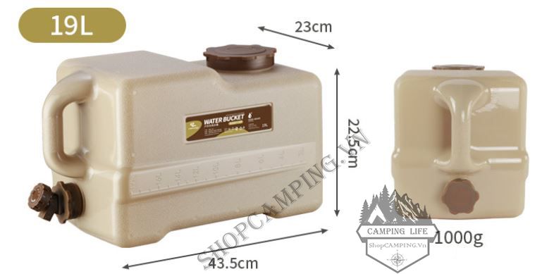 Bình Đựng Nước Campleader Dành Cho Dã Ngoại,Cắm Trại Miệng Rộng Dễ Dàng Vệ Sinh