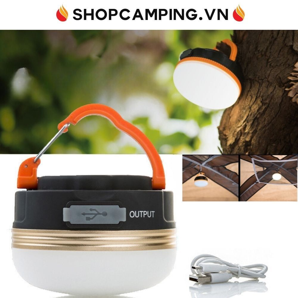 Đèn led treo lều pin sạc, đèn treo lều pin aaa nhỏ gọn cắm trại, dã ngoại