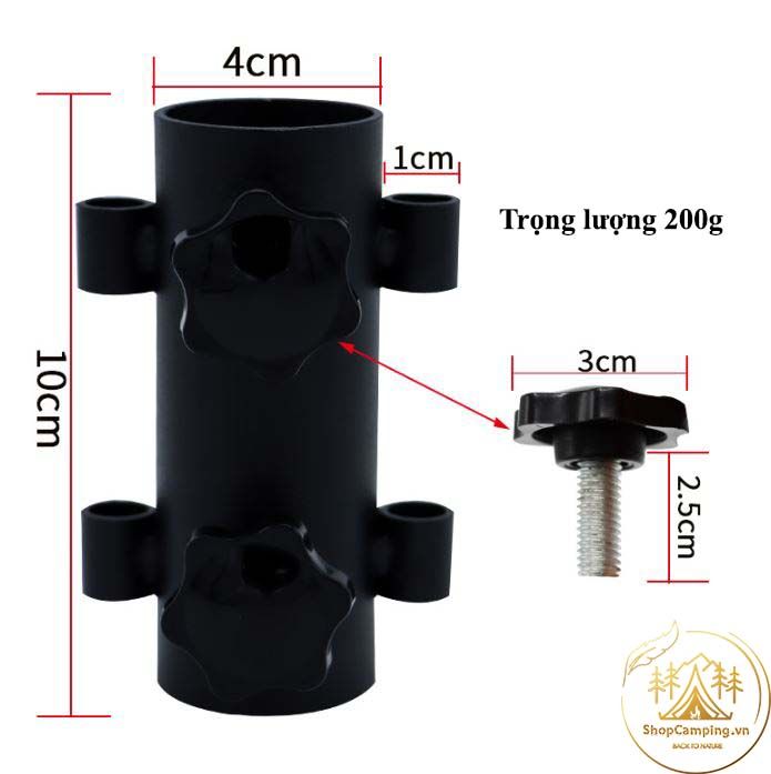Ống cố định trụ tăng lều dành cho cắm trại dã ngoại