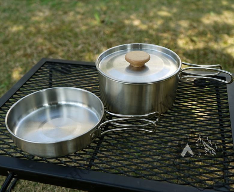 Set Nồi Chảo Gấp Gọn Inox cao cấp CLS dành cho cắm trại dã ngoại