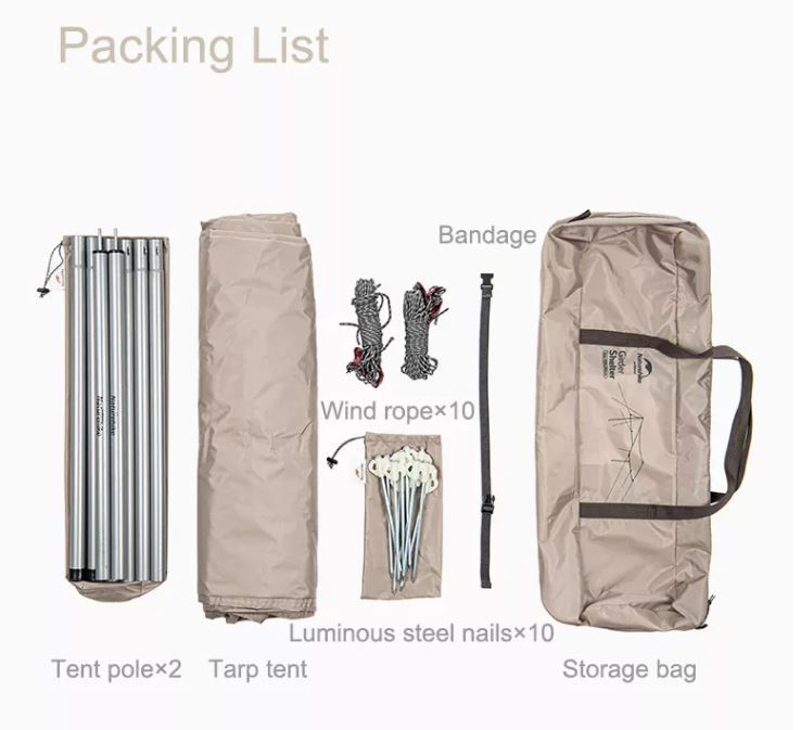 Tăng dã ngoại glamping 3-4 người Naturehike NH20TM006 (Có tráng bạc)
