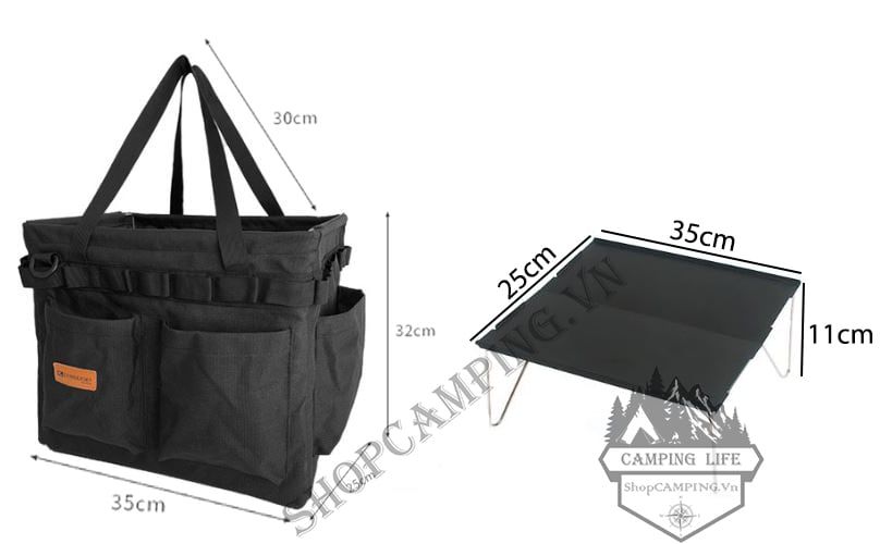 Túi đựng đồ Campleader dung tích lớn có thể gấp gọn tiện dụng dành cho dã ngoại cắm trại