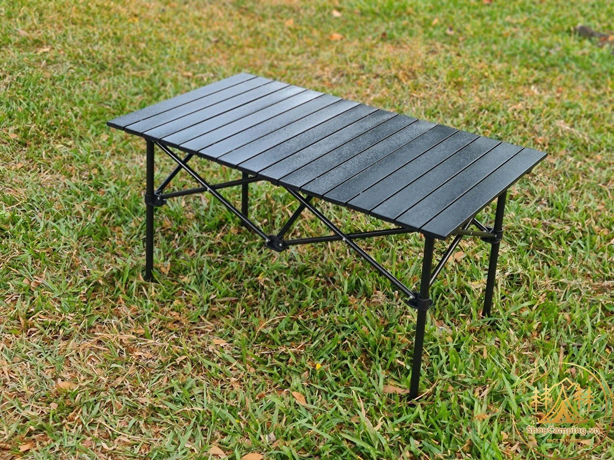 Bàn xếp dã ngoại, cắm trại mặt vân đá cẩm thạch, chịu lực lên đến 120kg