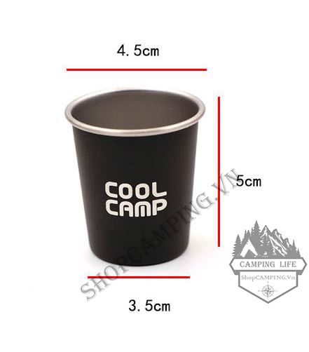 Set 4 ly Inox uống rượu Coolcamp dành cho cắm trại dã ngoại