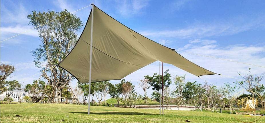 Bộ tăng /tarp bạt che Top Lander kèm trụ sắt 5m1*5m1*cao 2,4m