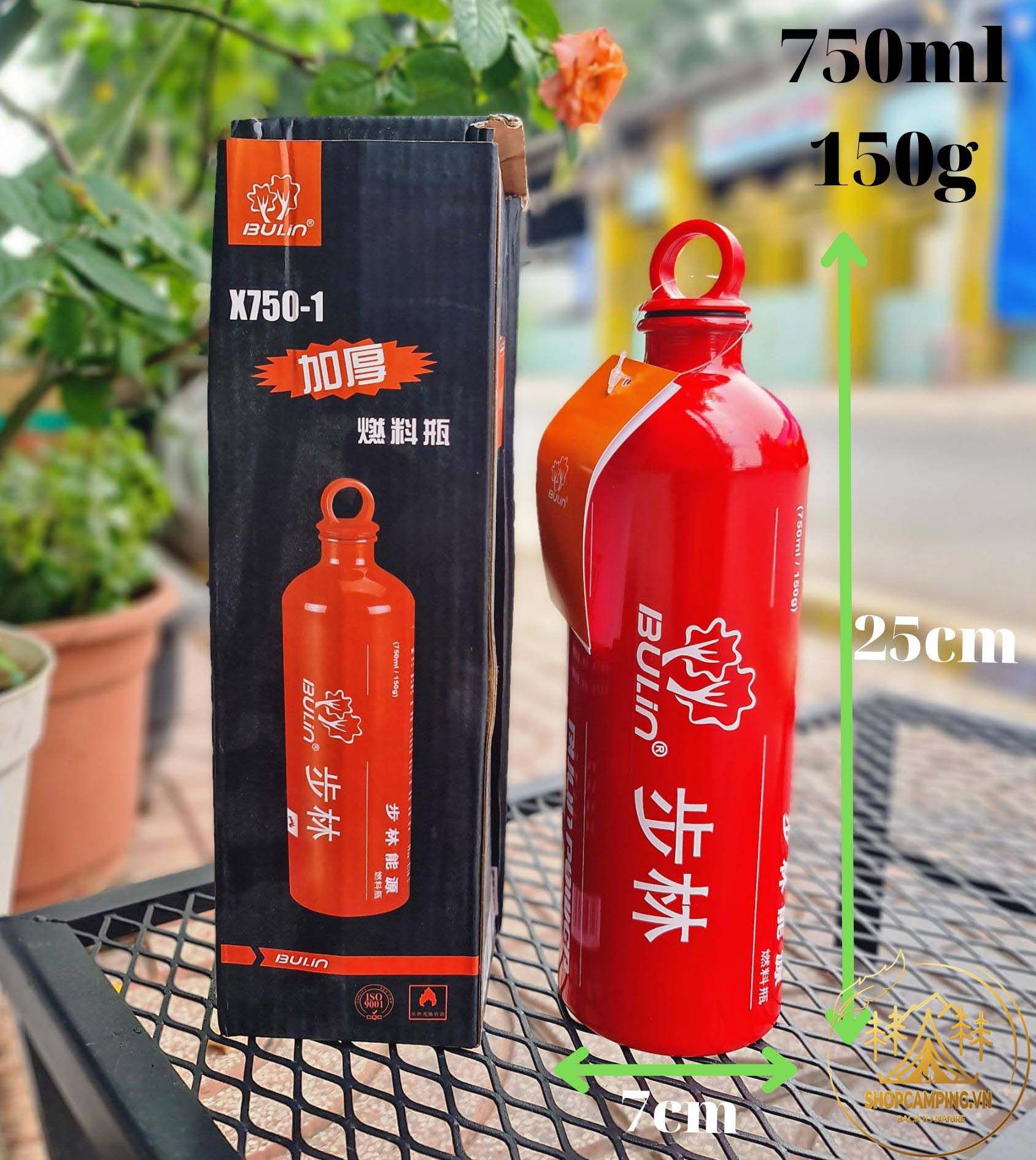 Bình đựng nhiên liệu hợp kim nhôm Bulin, chai đựng chất lỏng chuyên dụng du lịch, cắm trại dã ngoại
