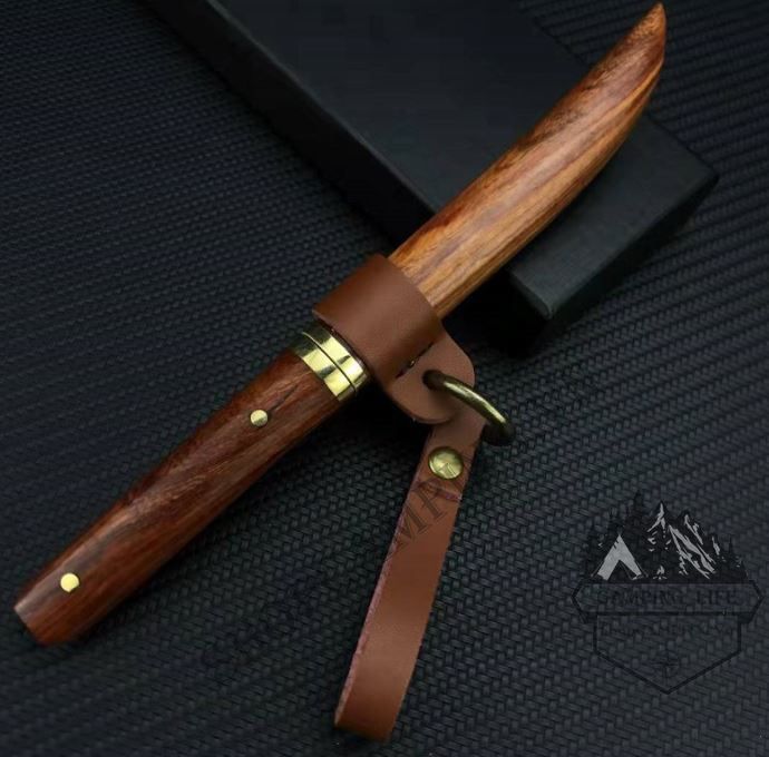 Dao gọt hoa quả vân thép Damascus Nhật Bản