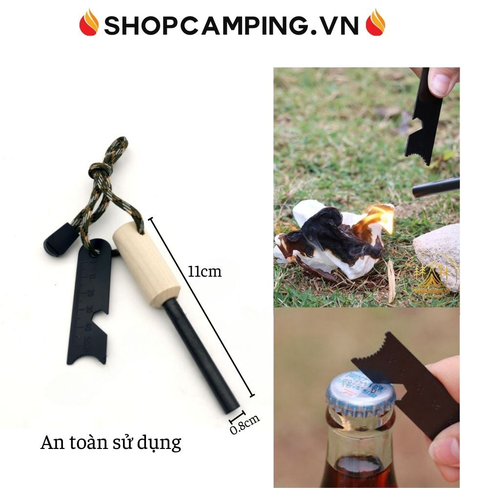 Que đánh lửa sinh tồn, dụng cụ đánh lửa cho cắm trại, leo núi, đi rừng, phượt Camping VietNam