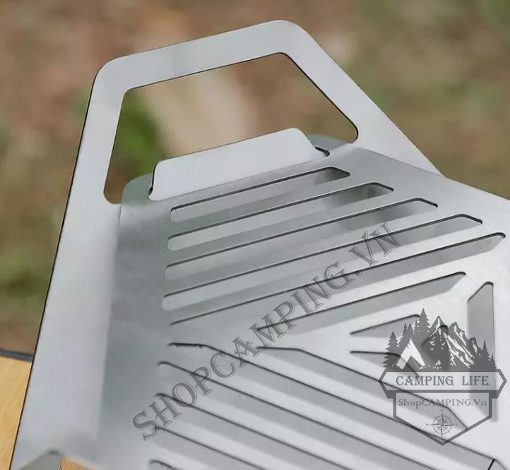 Bếp nướng lắp ghép lục giác mini, bếp cắm trại dã ngoại inox 430