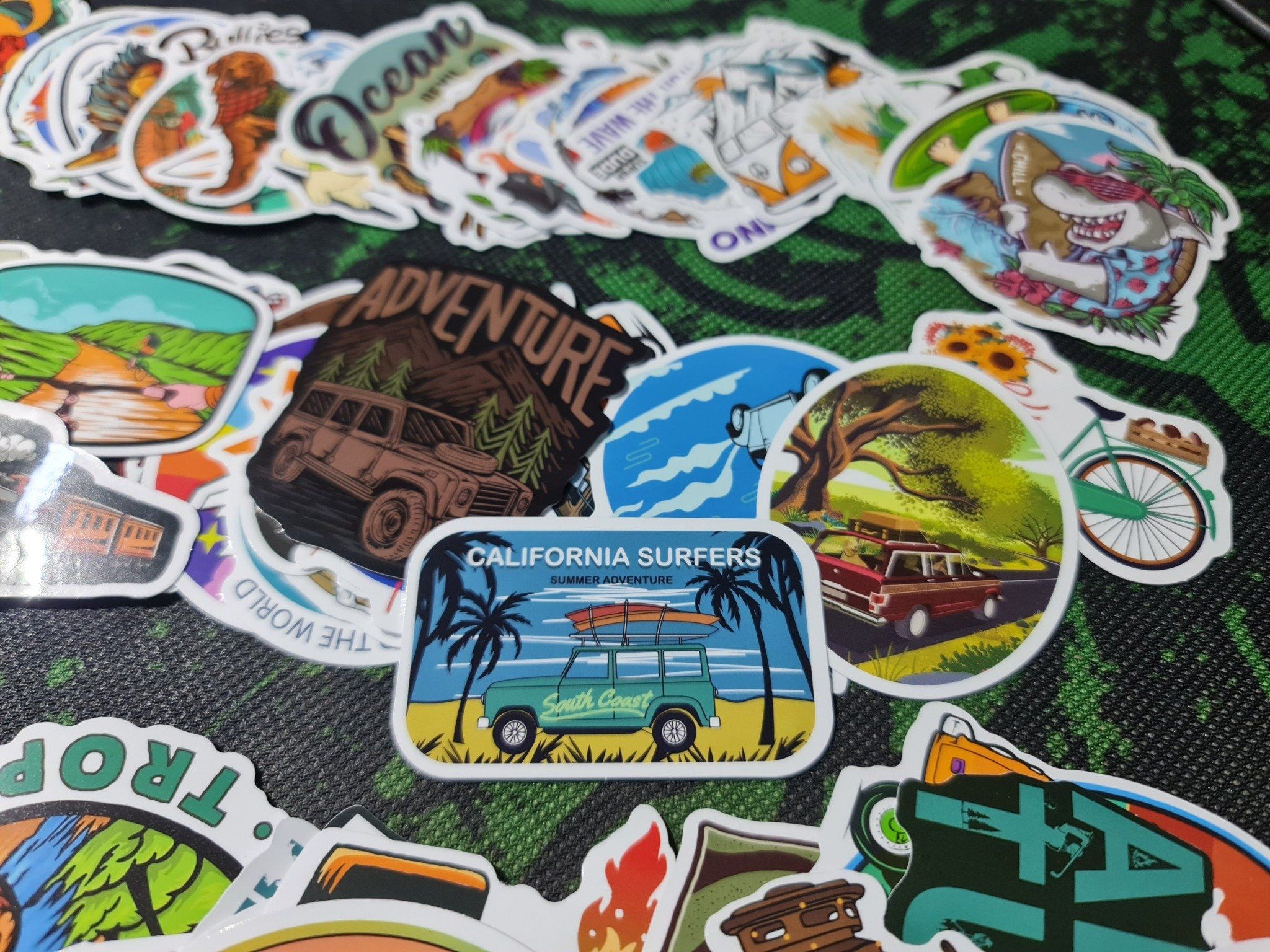 Sticker chủ đề camping hình dán trang trí phượt du lịch (50 hình)