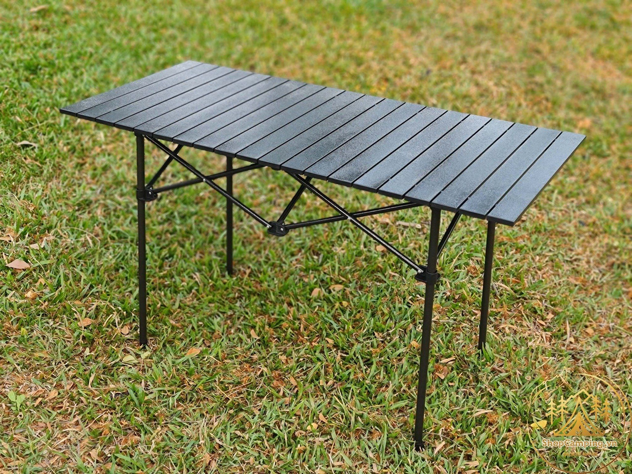 Bàn xếp dã ngoại, cắm trại mặt vân đá cẩm thạch, chịu lực lên đến 120kg