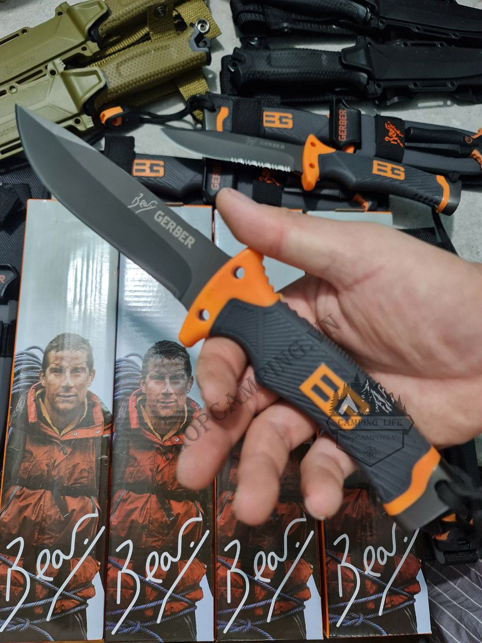 Dao phượt sinh tồn, dao đa năng Gerber Bear Grylls