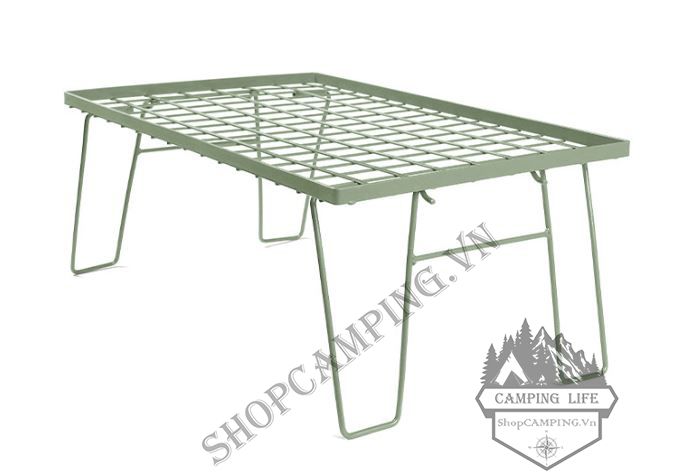 Bàn xếp hoặc kệ để đồ bằng sắt/ Túi đựng bàn/ Mặt gỗ của kệ