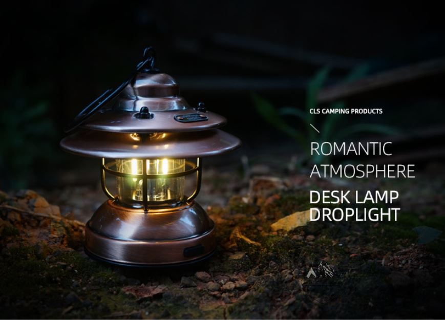 Đèn cổ Vintage Lights pin AA và cổng usb, đèn treo dã ngoại cắm trạ