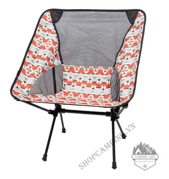 Ghế xếp thổ cẩm phượt du lịch câu cá dã ngoại siêu gọn, cắm trại, outdoor