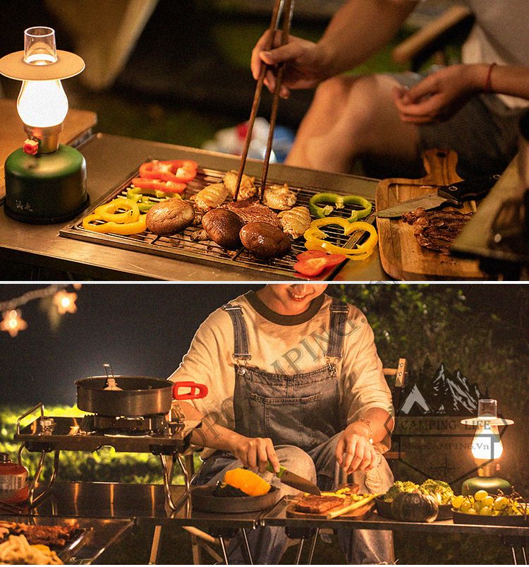 Bàn Alocs gấp gọn bằng thép không gỉ giành cho tiệc BBQ hoạt động cắm trại dã ngoại
