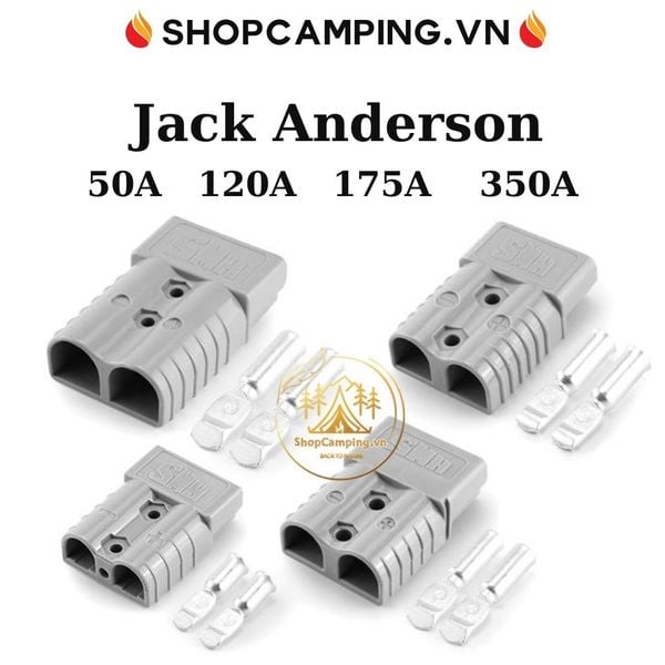 Jack cắm pin xe nâng điện, Giắc UPS, acquy, 50A, 120A, 175A, 350A SMH Anderson chống cháy 