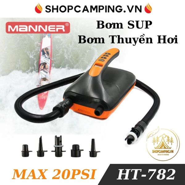  Bơm SUP, bơm thuyền hơi, nệm hơi, phao Stermay HT 782, Bơm 3 chức năng (Bơm / xả / nén) 