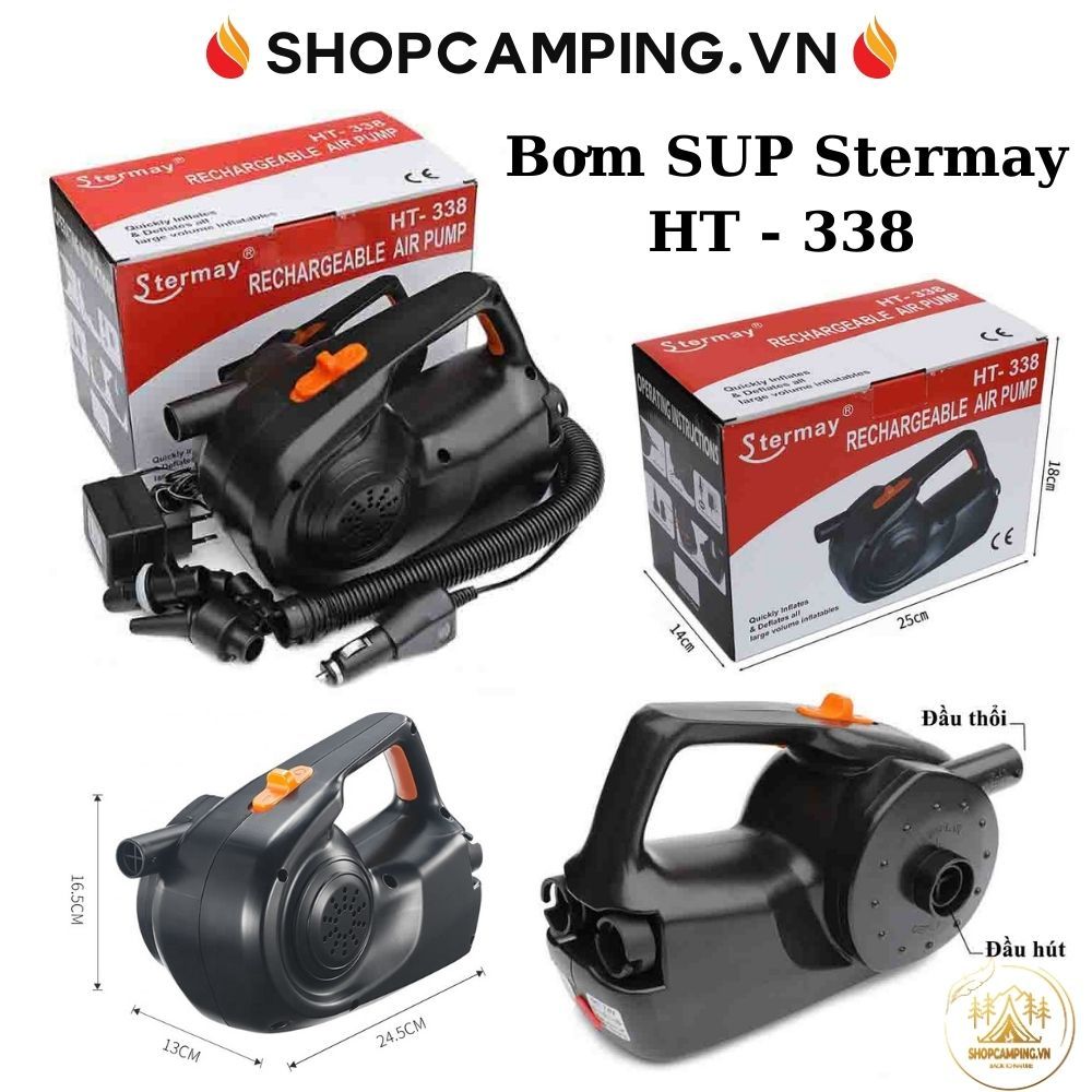 Bơm sạc Stermay HT 338, bơm thổi, bơm SUP bơm thuyền hơi nệm hơi