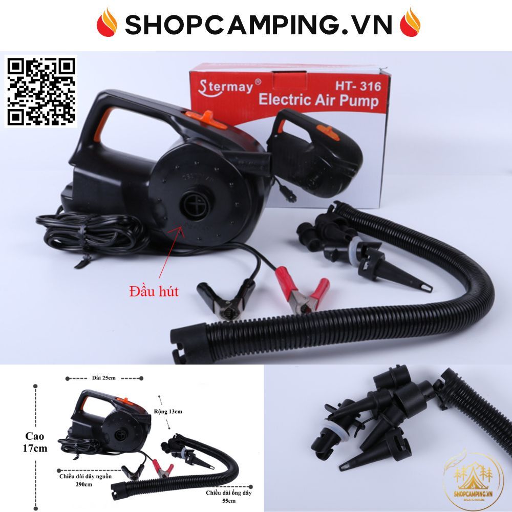 Bơm thổi SUP, đệm hơi, bóng... Stermay HT 316