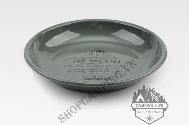 Đĩa tráng men gọn nhẹ 23cm Ise Mount, đĩa dã ngoại tiện dụng