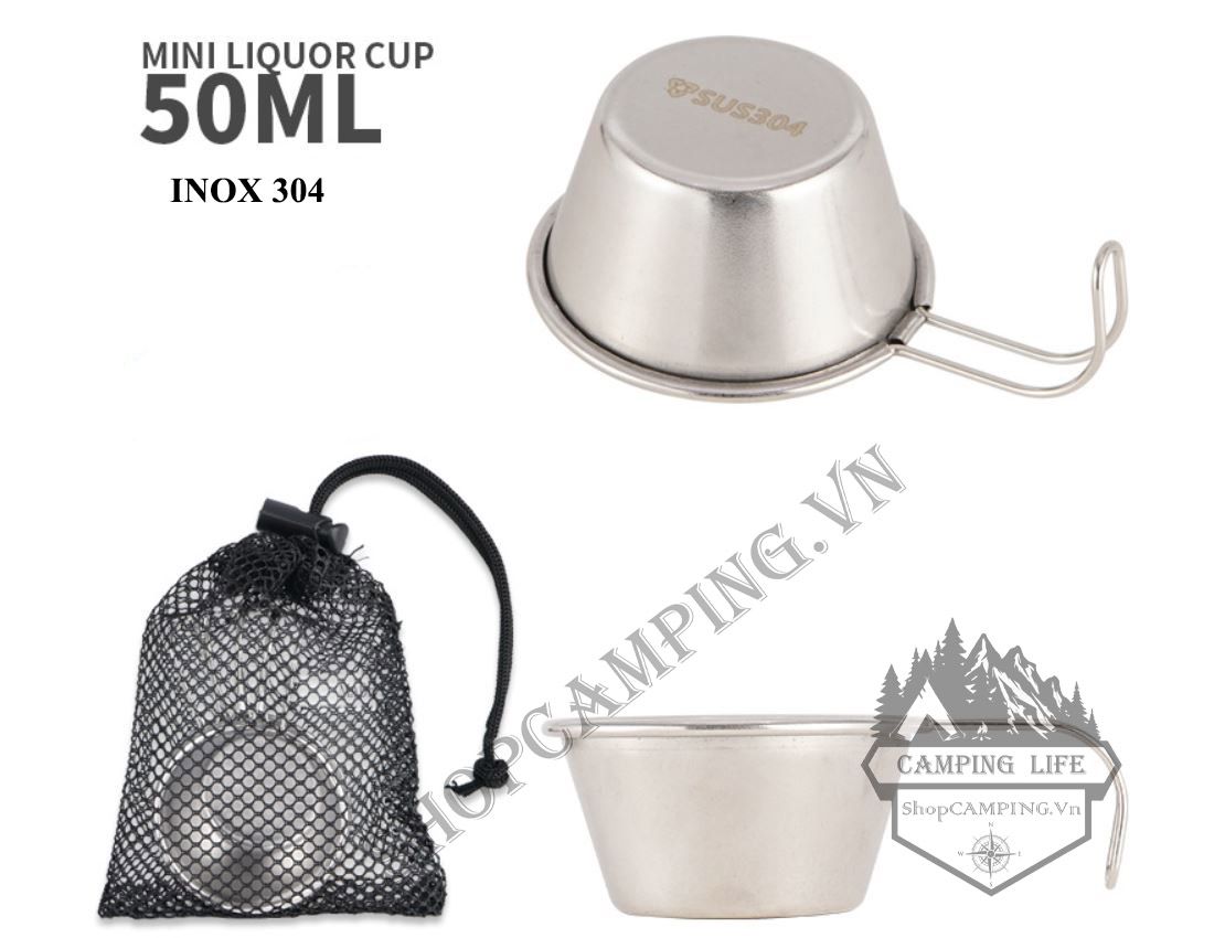 Bộ 6 ly inox 304 gấp gọn đa năng bỏ túi tiện dụng,ly uống nước du lịch gấp gọn.