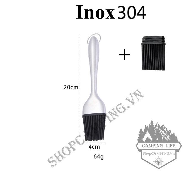 Chổi quét đồ dầu ăn, đồ nướng inox 304 - 20cm 64g