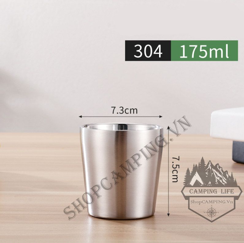 Ly 2 lớp inox 304, cách nhiệt cả nóng và lạnh