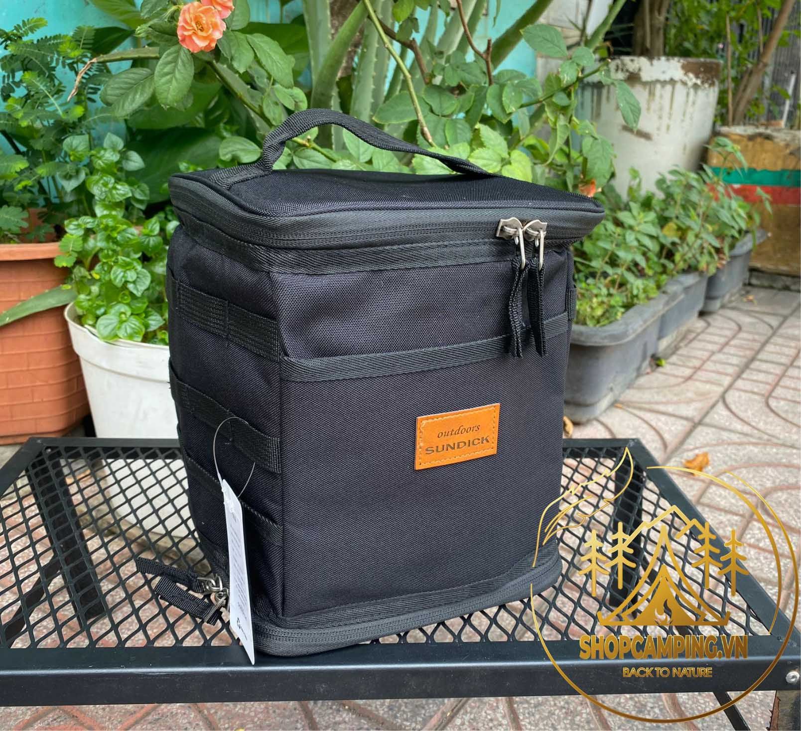Túi đựng đồ gấp gọn Sundick, túi đựng dụng cụ size 21x21x23cm du lịch, cắm trại dã ngoại