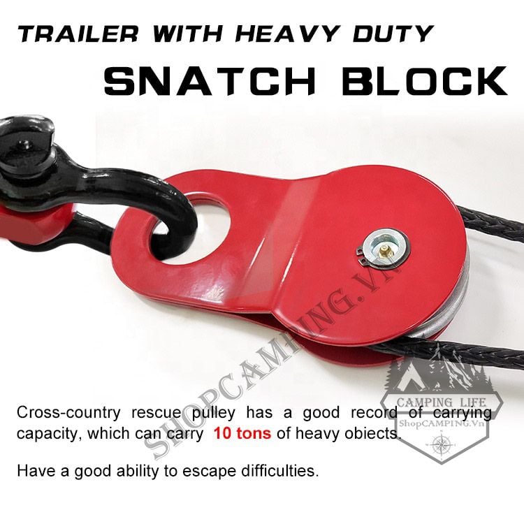 Ròng rọc 10 tấn chuyên dụng cho Offroad CHÍNH HÃNG RUGCEL
