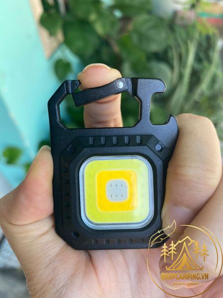  Đèn led mini siêu sáng móc chìa khóa, đèn pin bỏ túi 6 chế độ, dã ngoại, phượt cắm trại 