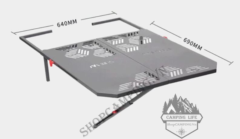 Bàn gấp gắn lốp xe Tire Table dành cho cắm trại dã ngoại
