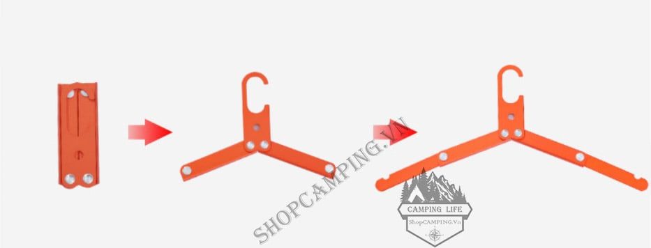 Móc treo đồ hợp kim nhôm có thể gấp gọn 2 cấp tiện lợi