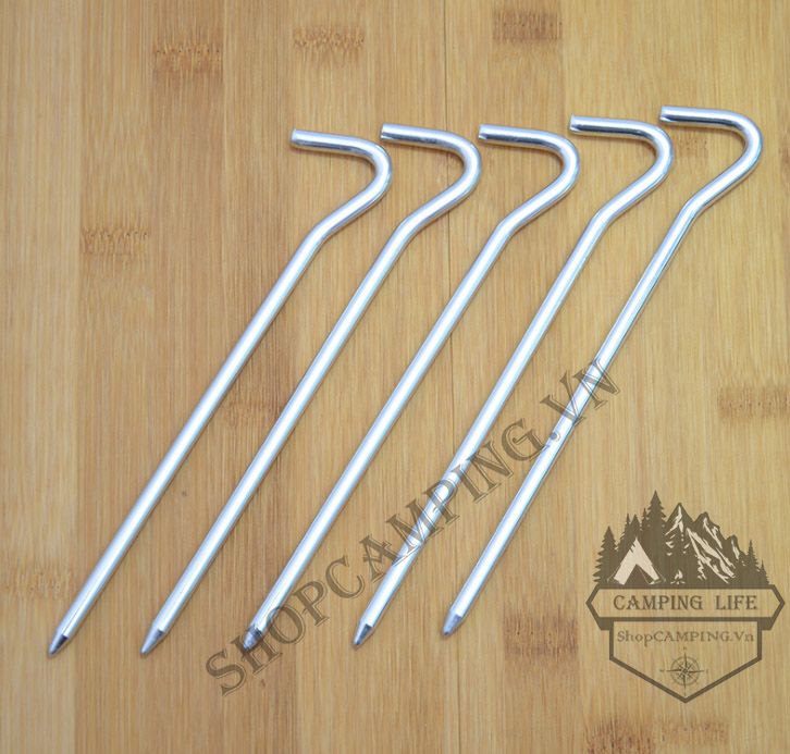 Cọc cắm lều cắm trại bằng nhôm 18cm (10 cọc)
