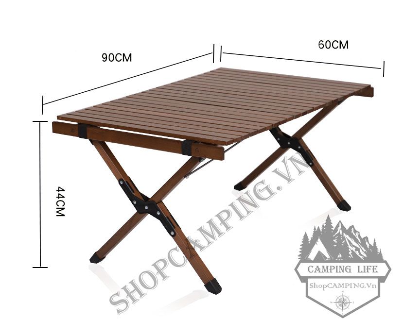Bàn gỗ gấp gọn cắm trại dã ngoại, bàn gỗ thông New Zealand nhập khẩu chất lượng cao