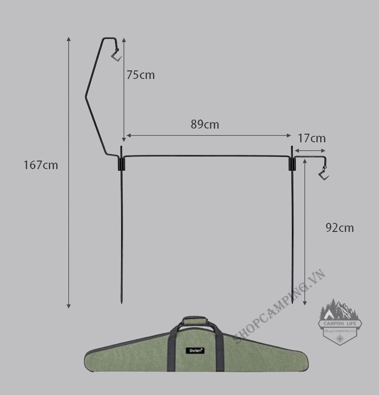 Giá treo đồ và treo đèn glamping