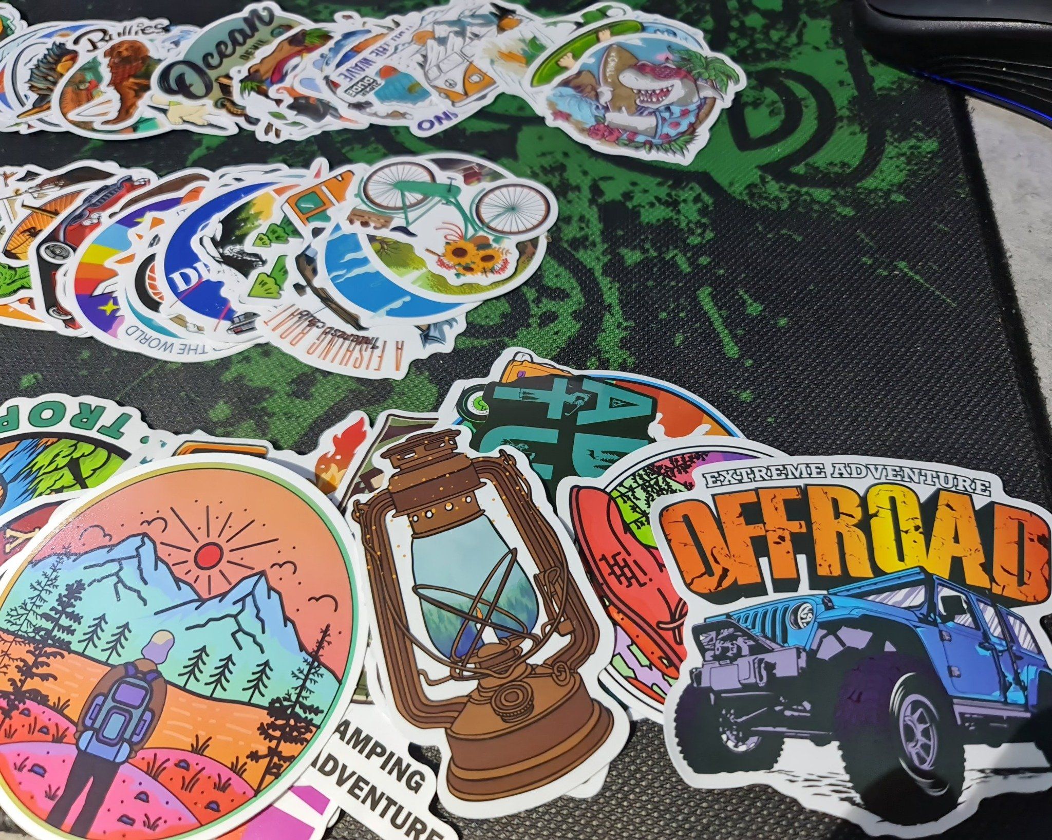 Sticker chủ đề camping hình dán trang trí phượt du lịch (50 hình)
