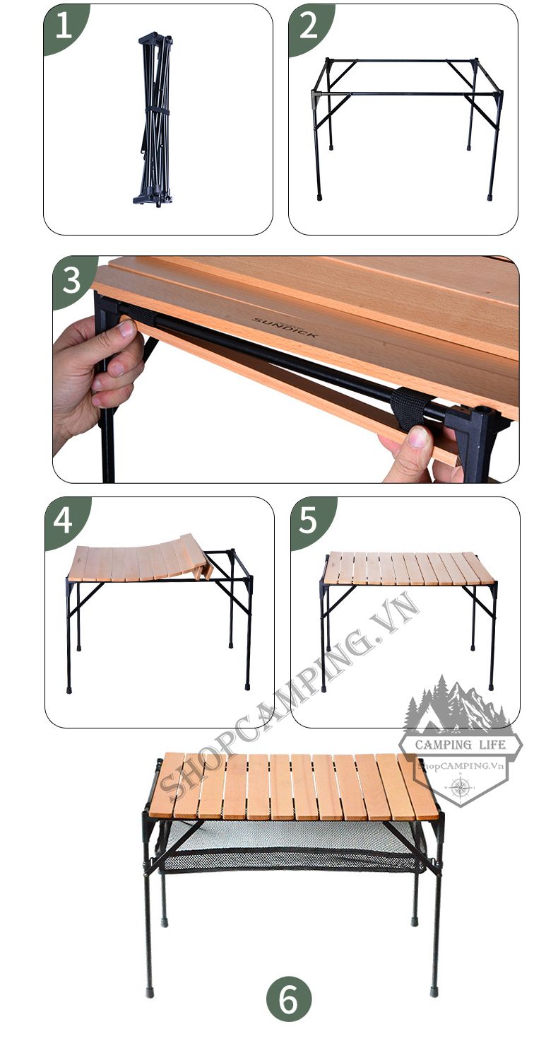 Bàn dã ngoại Sundick gấp gọn ngoài trời