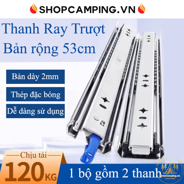  Bộ 2 thanh ray trượt 3 tầng chịu tải 120kg 