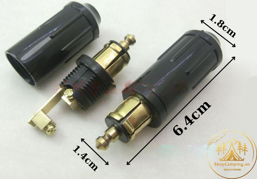 Dây đầu tẩu dài 1m, ổ cắm tẩu sạc đầu cái ô tô, đầu cắm tẩu sạc, công tắc on/off