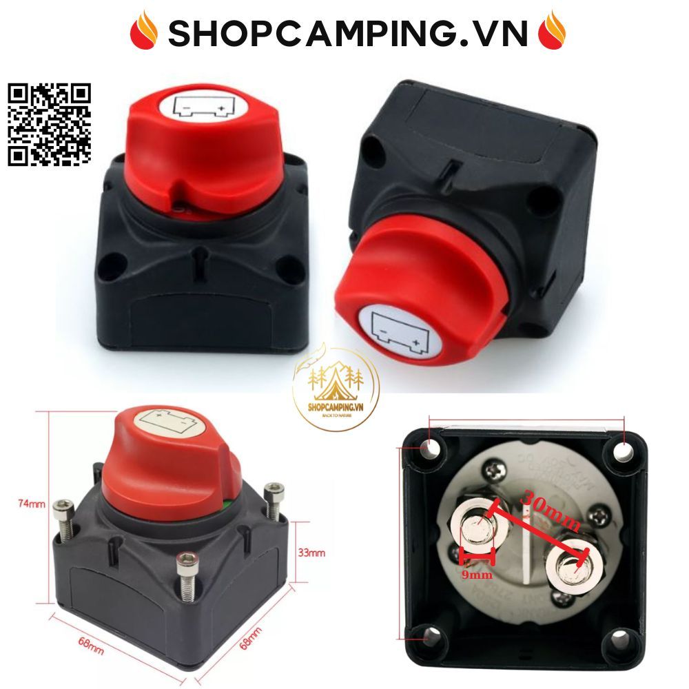 Công Tắc Ngắt Kết Nối Bảo Vệ Bình Ắc Quy Xe Hơi 300a/ 600a