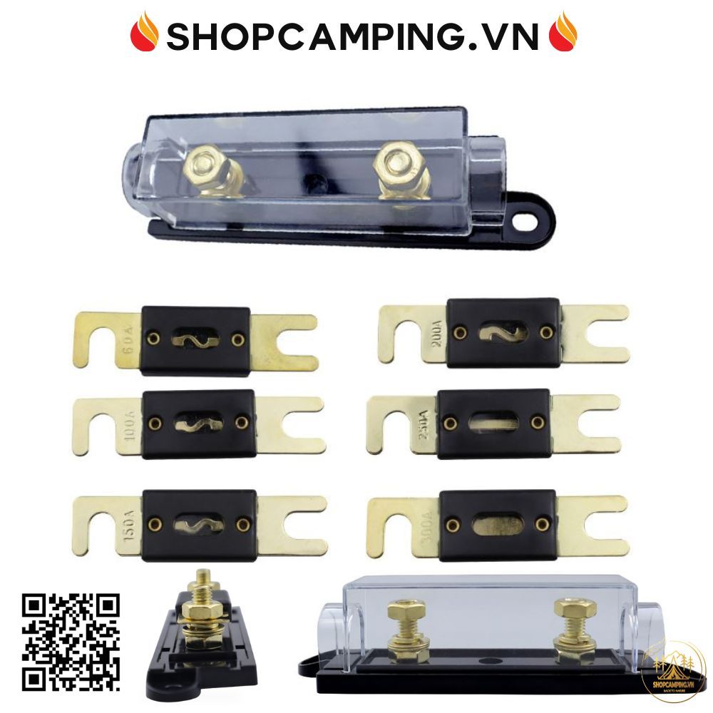 Cầu chì xe oto, cầu chì âm thanh mạ cao cấp 60a-200a