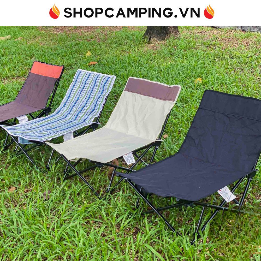 Ghế dã ngoại xếp gọn, ghế lười, ghế ngả lưng thư giãn cắm trại ngoài trời