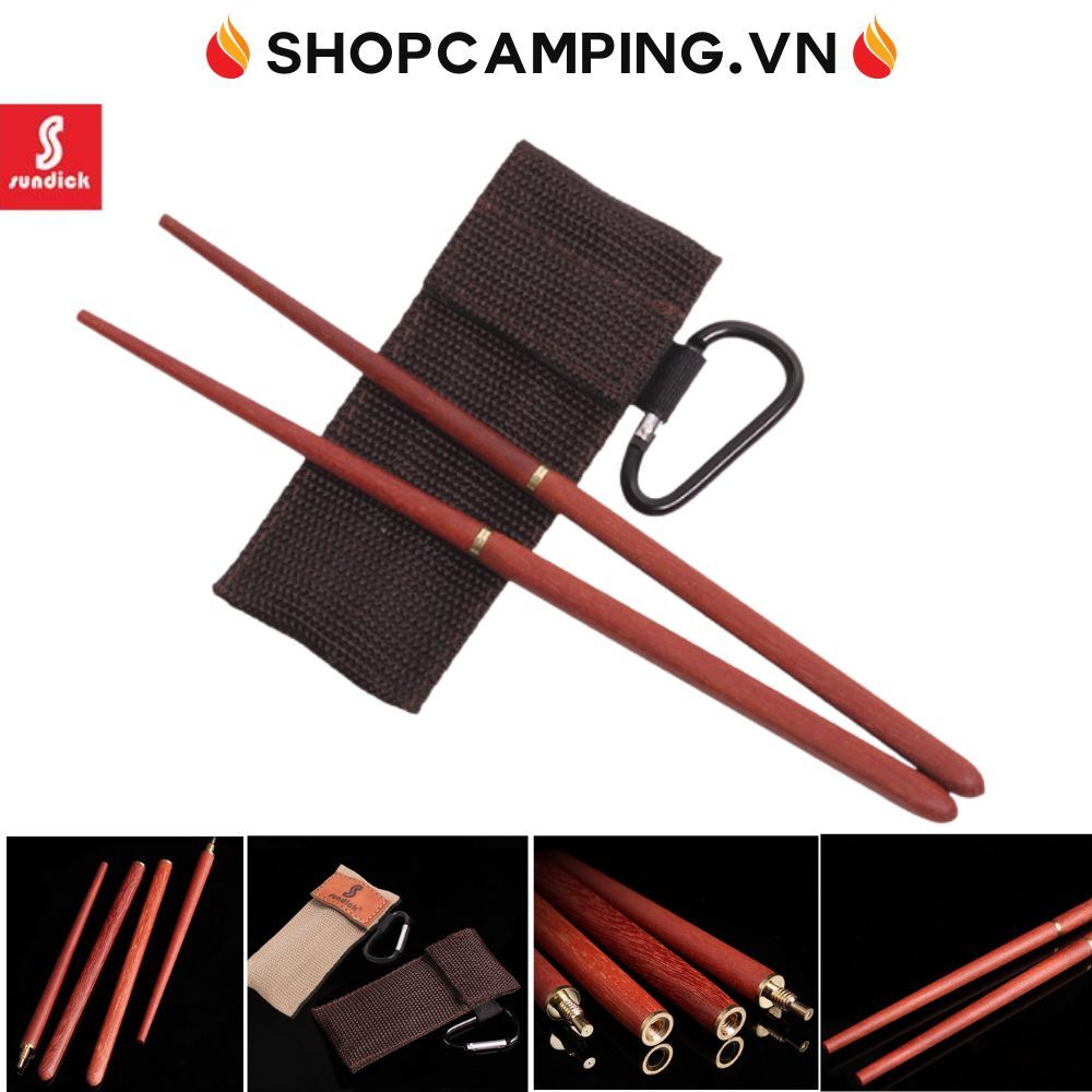 Đũa gỗ gấp gọn Sundick dành cho cắm trại dã ngoại