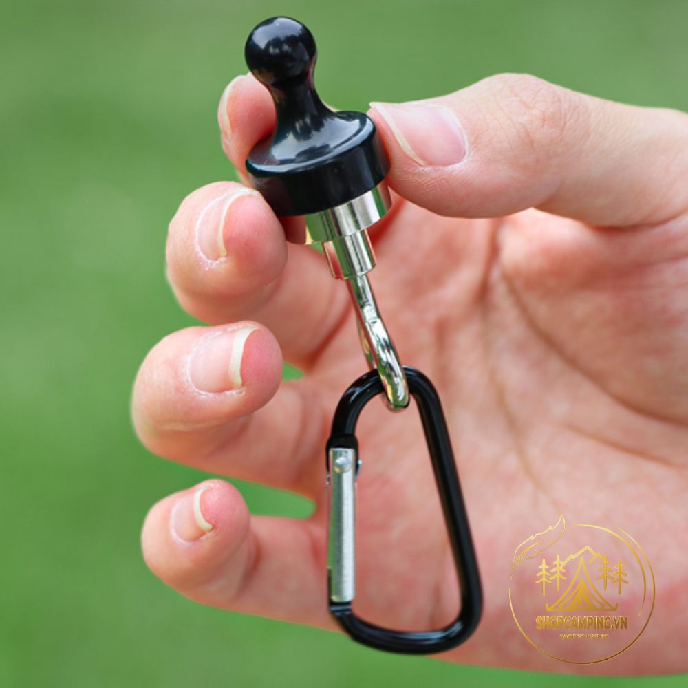 Móc khóa nam châm đa năng, bộ nam châm siêu hít cắm trại, dã ngoại