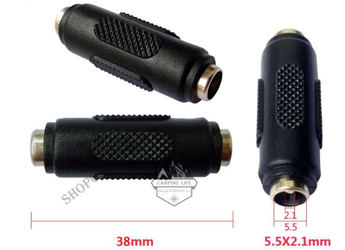 Dây đầu tẩu cái cắm nguồn oto chuyển sang jack DC đực - cái