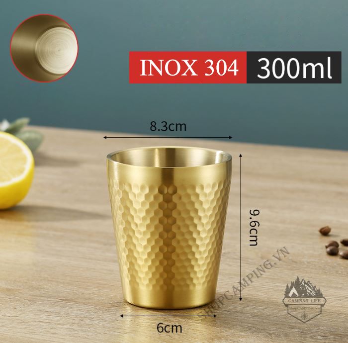 Ly 2 lớp inox 304, cách nhiệt cả nóng và lạnh
